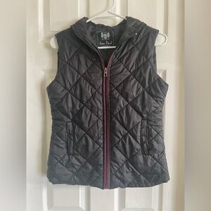 Jean Paul Jackets puffer vest hood navy blue pink accents women’s size Medium